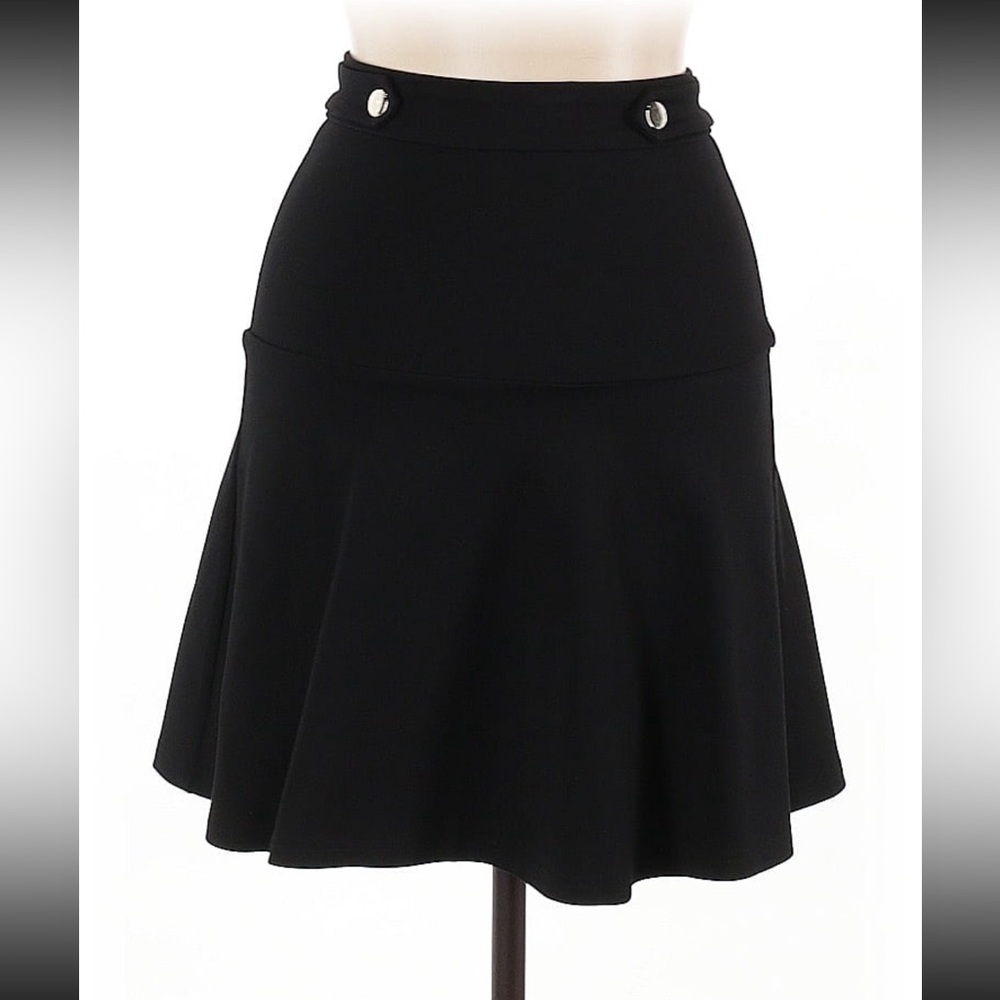 Karen Millen Black Ruffled Mini Skirt